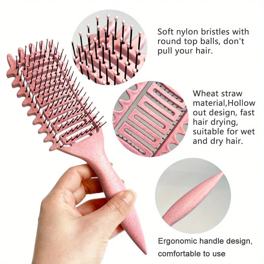 🌿 ADKBeauty 3-in-1 Curl Define Styling Brush - Cream