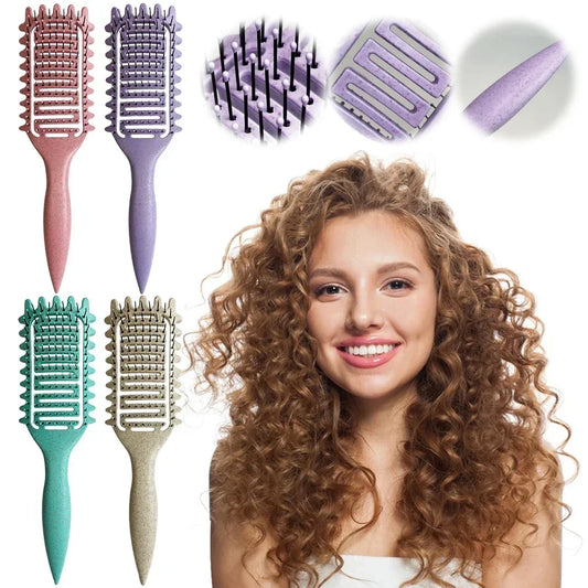 🌿 ADKBeauty 3-in-1 Curl Define Styling Brush - Cream